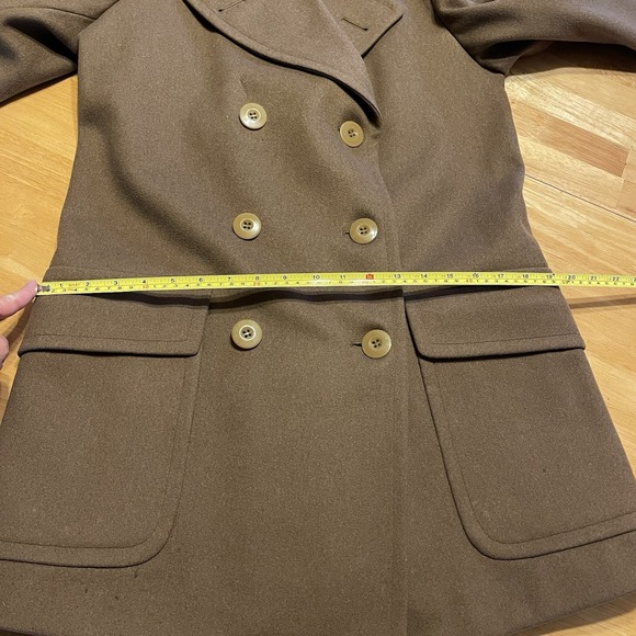 Vintage WWII Regulation Army Officer's Overcoat Wool Doeskin Short Style 35R - Picture 4 of 10